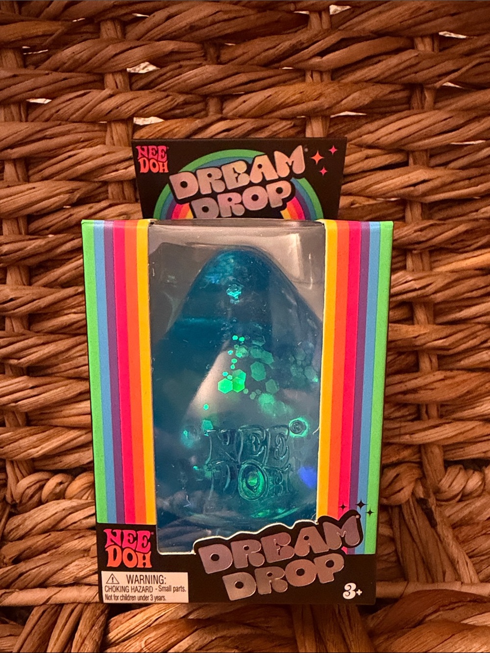 NeeDoh Dream Drop Blue Glitter Squishy Toy